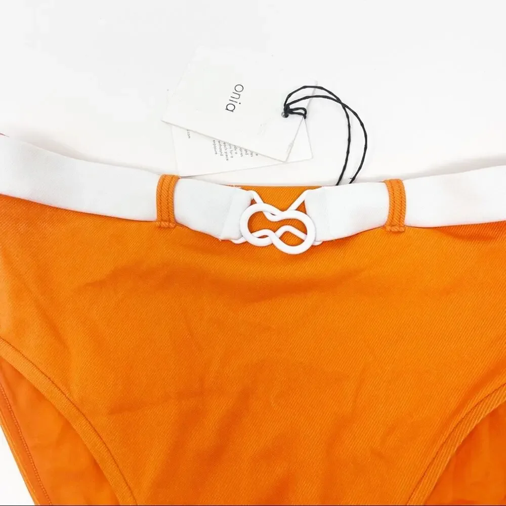 Onia Bea Bikini Bottom In Orange Small‎ NWT